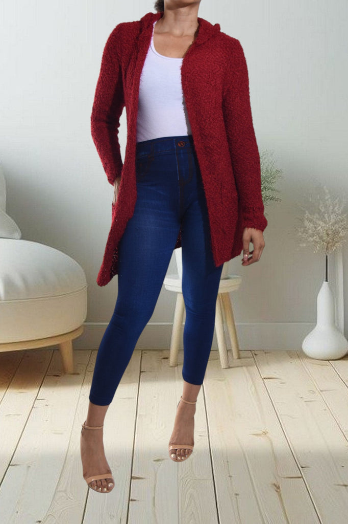 Maroon Hoody Gilet - StylePhase SA