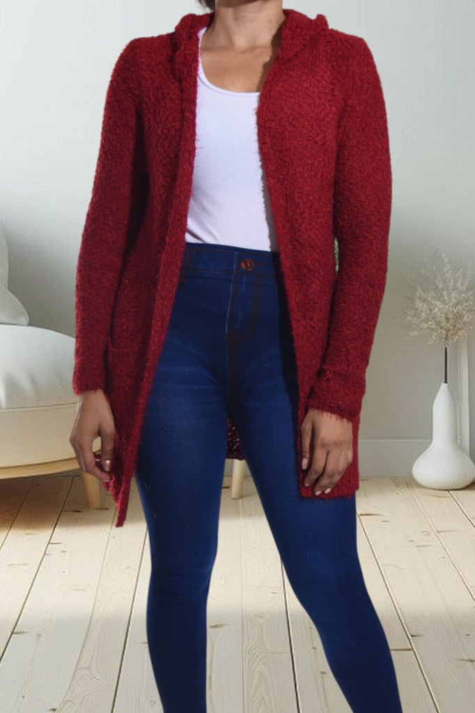 Maroon Hoody Gilet - StylePhase SA