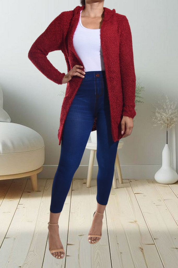 Maroon Hoody Gilet - StylePhase SA