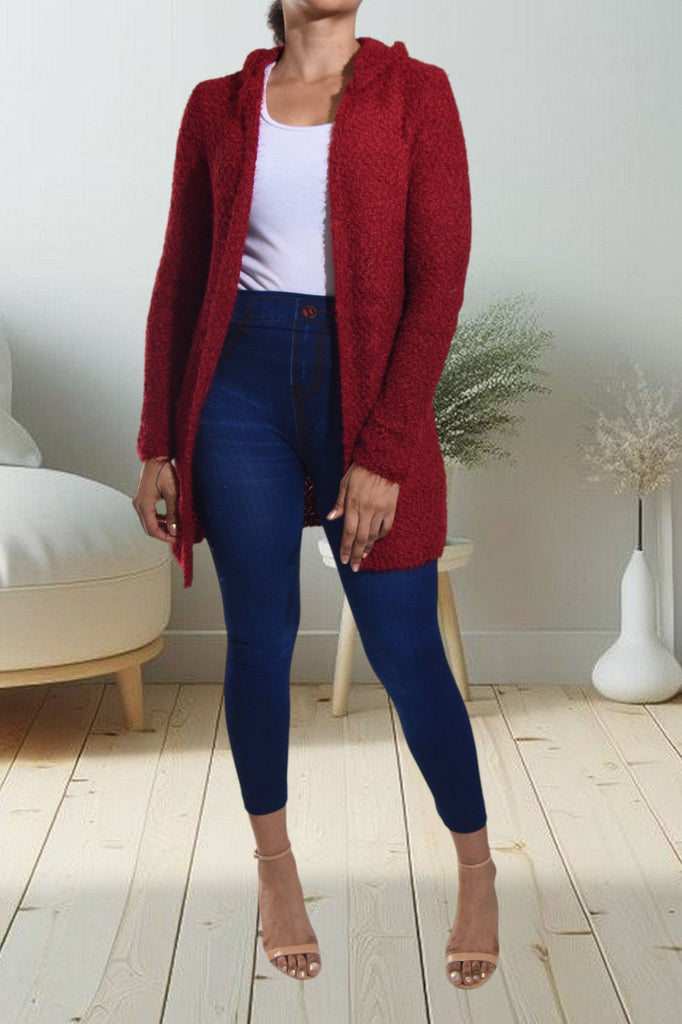 Maroon Hoody Gilet - StylePhase SA
