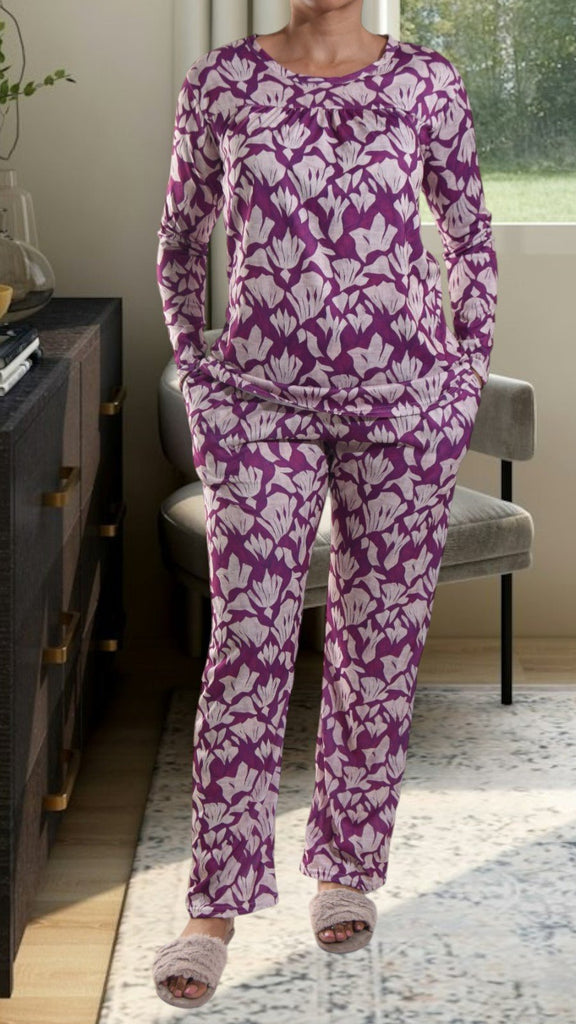 Maroon Long Pocket Pj Set - StylePhase SA