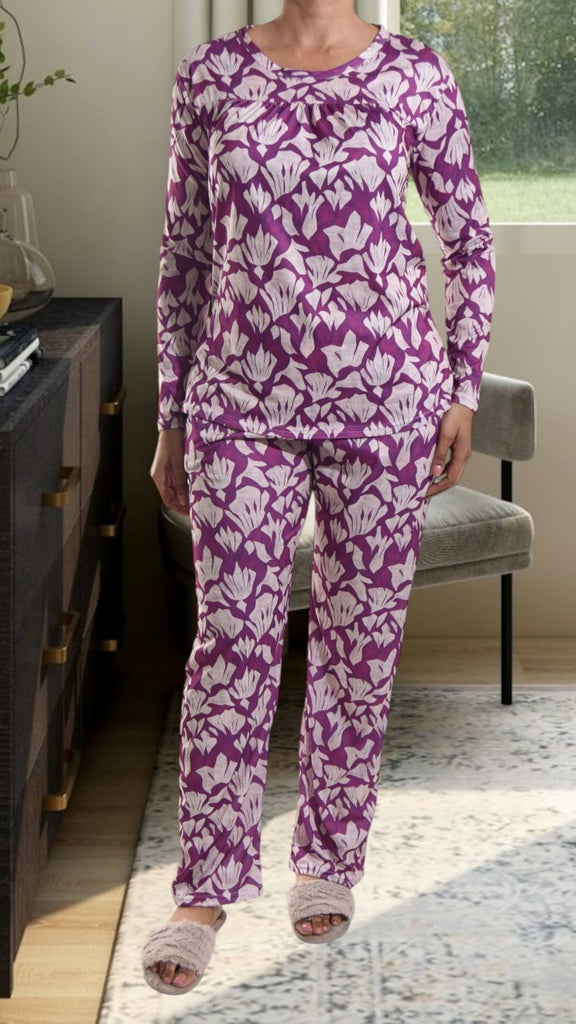 Maroon Long Pocket Pj Set - StylePhase SA
