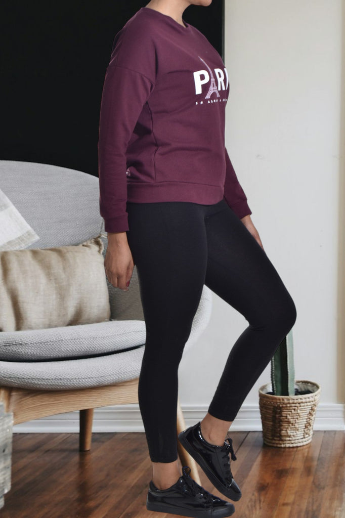 Maroon Paris Sweater - StylePhase SA