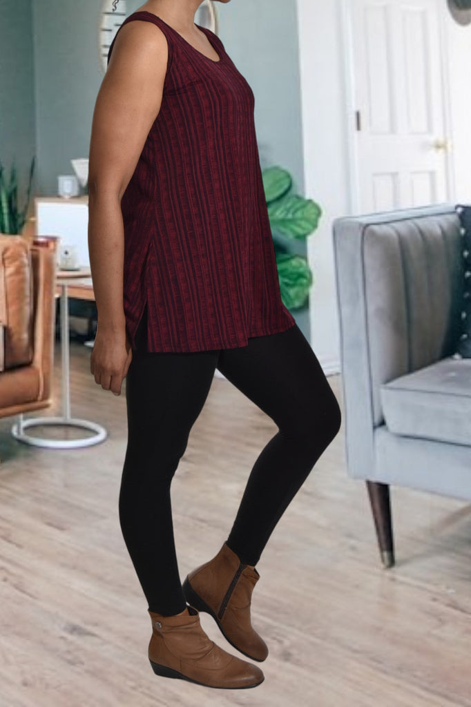 Maroon Sleeveless Top - StylePhase SA