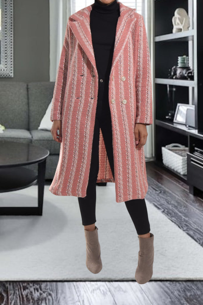 Melton Heavy Weight Pink Coat - StylePhase SA