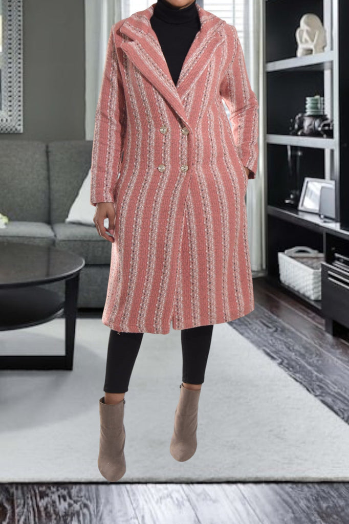 Melton Heavy Weight Pink Coat - StylePhase SA