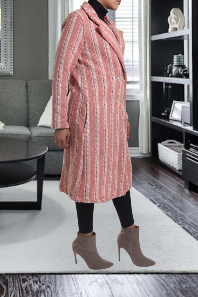 Melton Heavy Weight Pink Coat - StylePhase SA