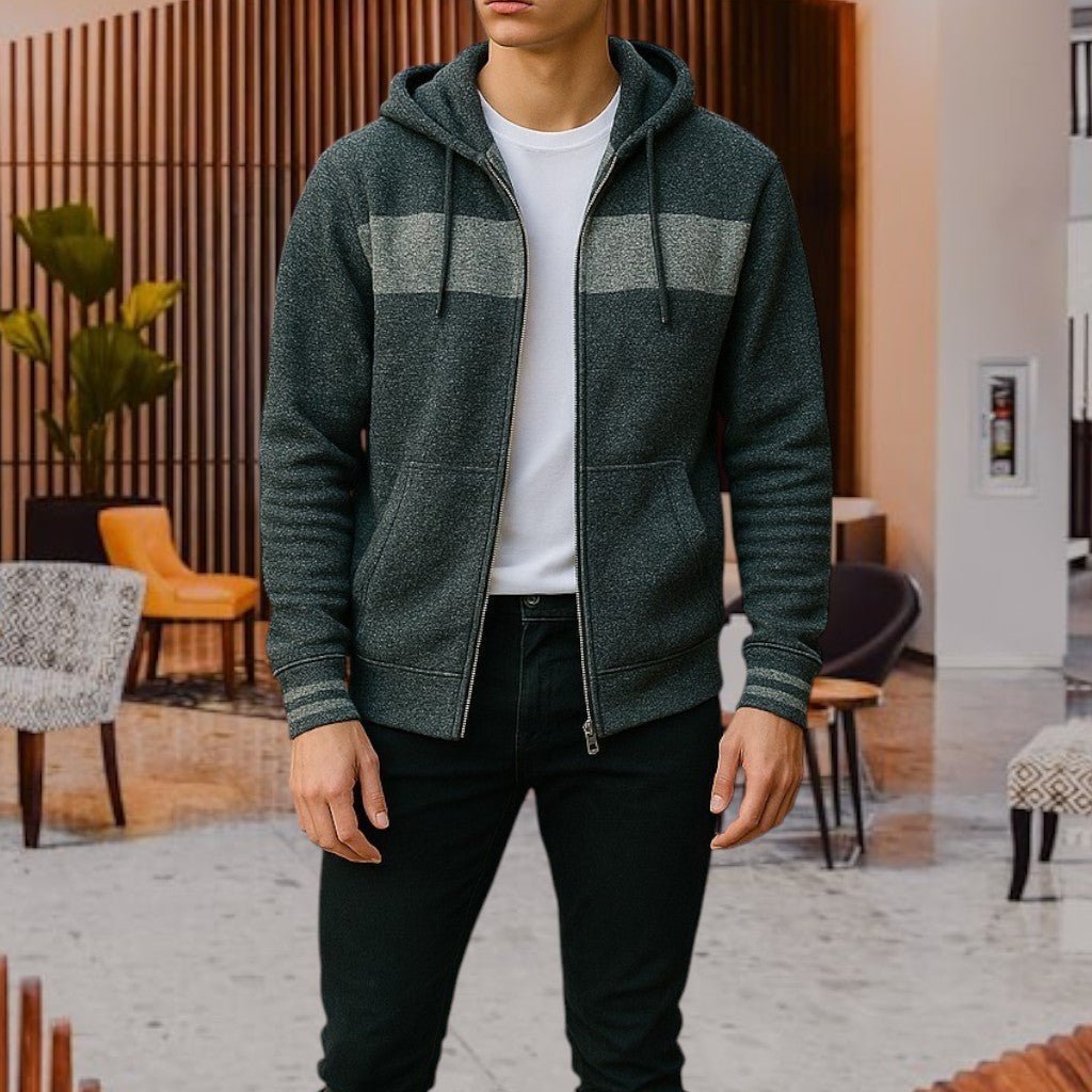Men Grey Zip Jacket - StylePhase SA