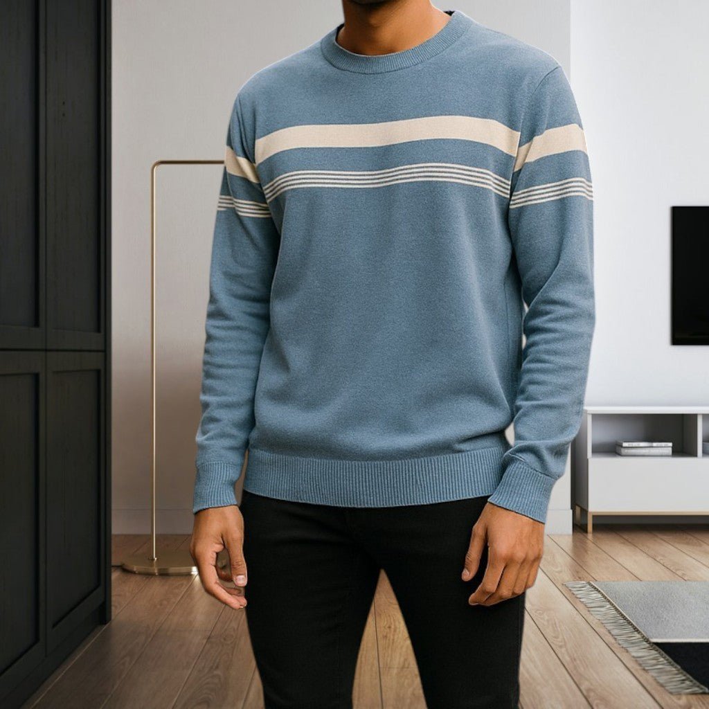 Mens Baby Blue Stripe Jersey - StylePhase SA