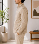 Mens Beige Pocket Front Jacket - StylePhase SA