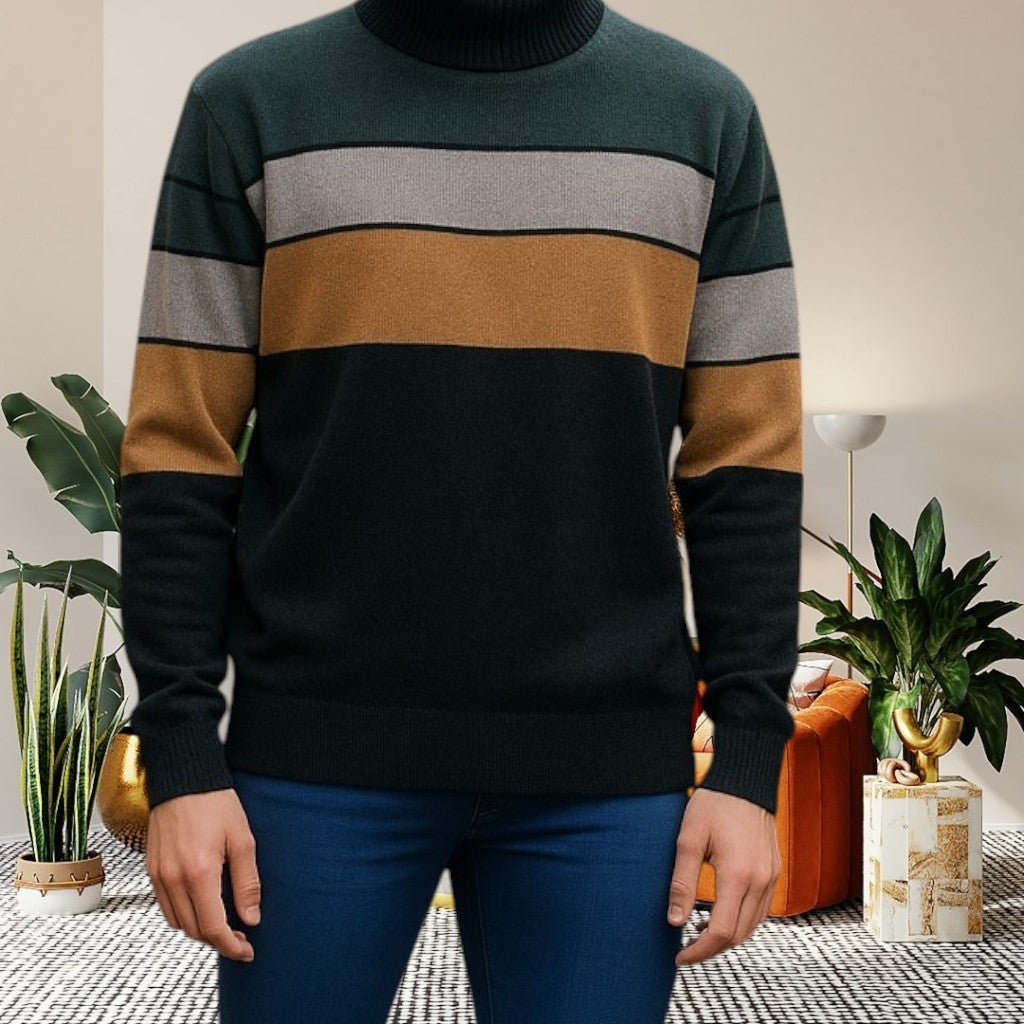 Mens Black Color Block Jersey - StylePhase SA