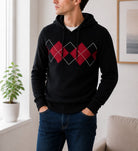 Mens Black Diamond Hoody Top - StylePhase SA
