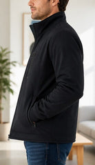 Mens Black Double Chest Zip Jacket - StylePhase SA
