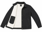 Mens Black Fleece Double Chest Zip Jacket - StylePhase SA