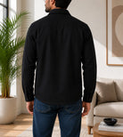 Men's Black Melton Shacket - StylePhase SA