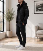 Men's Black Multi Pocket Waterproof Hoody Jacket - StylePhase SA
