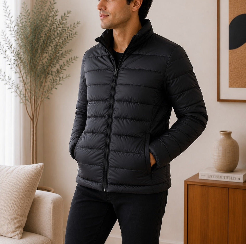 Fur Lined Black Men's Jacket – StylePhase SA