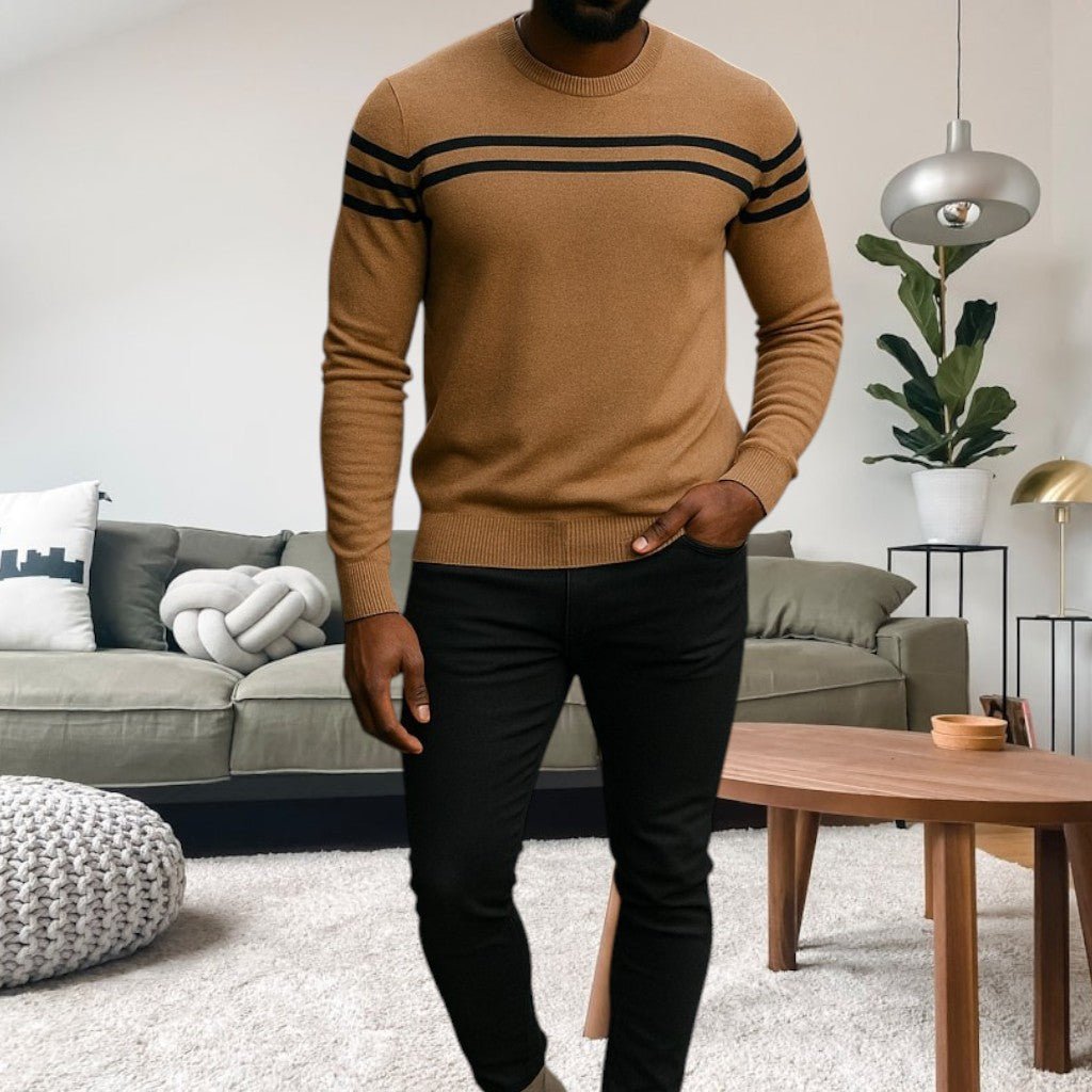 Mens Black Stripe Jersey - StylePhase SA