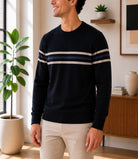 Men's Black Stripe Knit Jersey - StylePhase SA