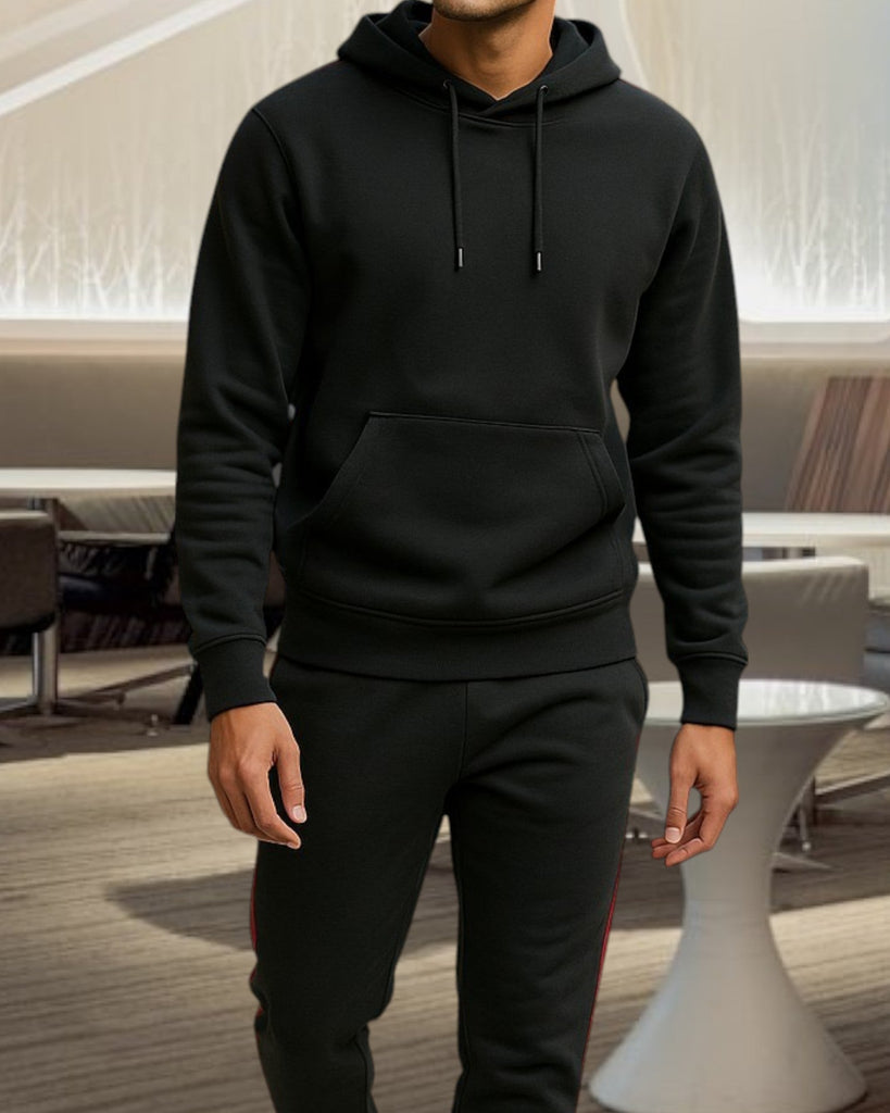 Mens Black Stripe Tracksuit Set - StylePhase SA