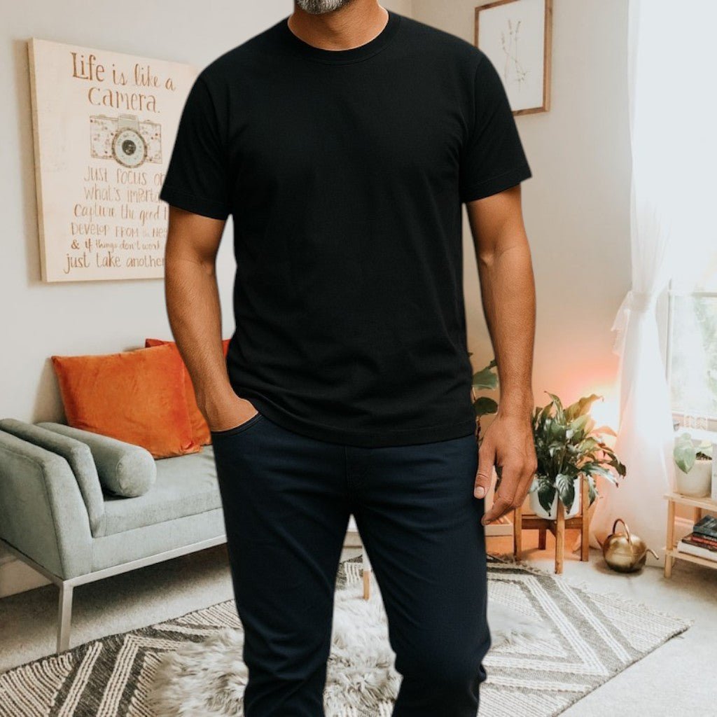 Mens Black Tee - StylePhase SA