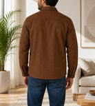 Men's Brown Melton Shacket - StylePhase SA