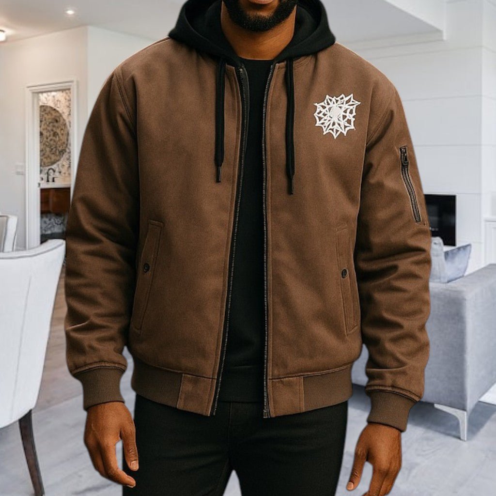 Mens Brown Printed Jacket - StylePhase SA