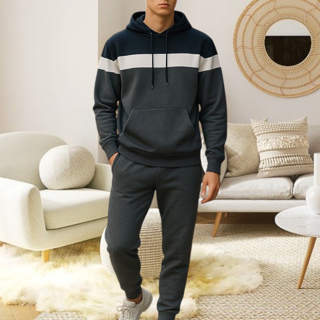 Mens Charcoal Hoody Tracksuit Set - StylePhase SA