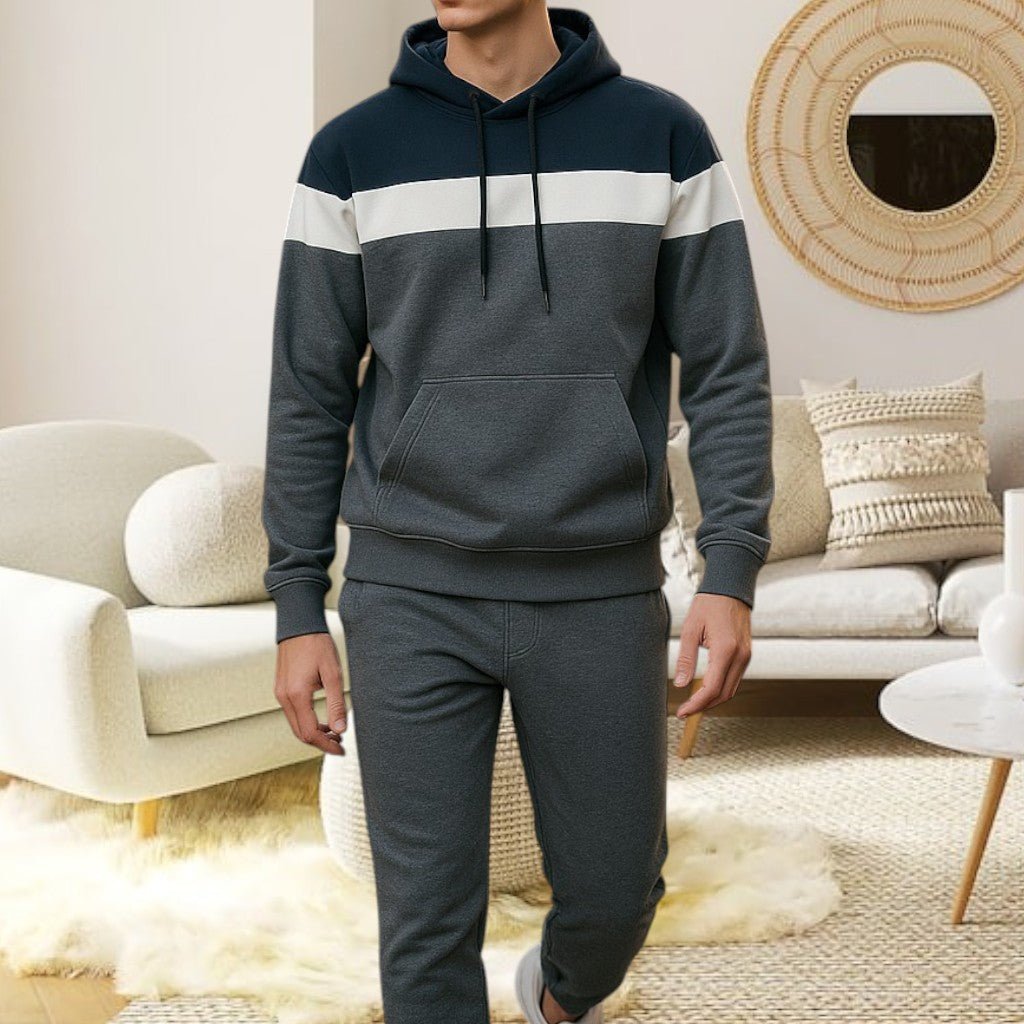Mens Charcoal Hoody Tracksuit Set - StylePhase SA