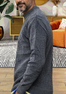 Men's Charcoal Printed Fleece Jersey - StylePhase SA
