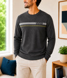 Men's Charcoal Printed Knit Jersey - StylePhase SA