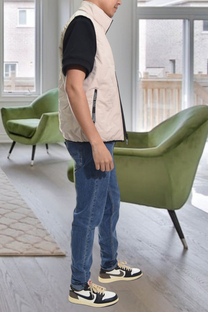 Mens Cream Body Warmer - StylePhase SA