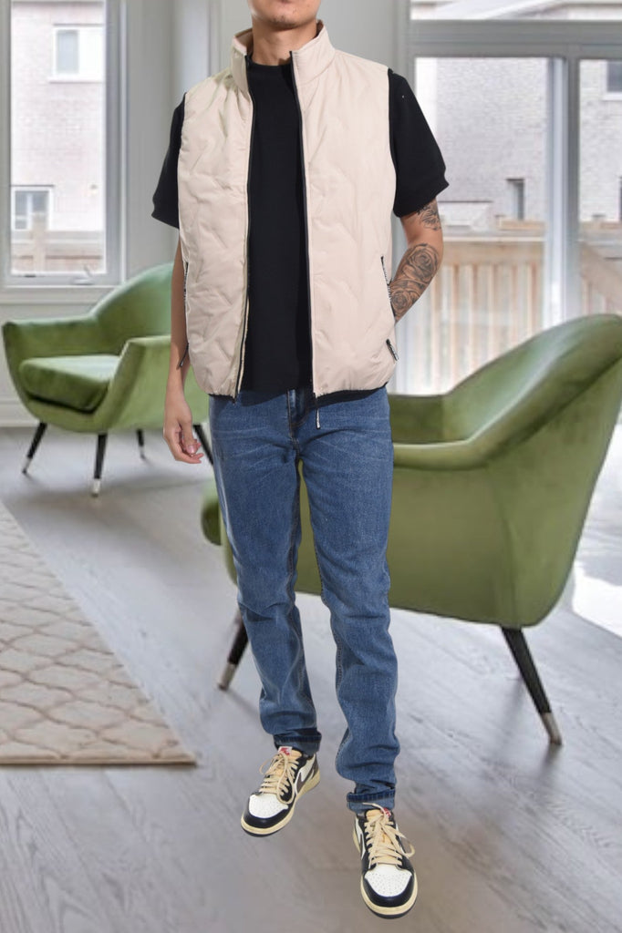 Mens Cream Body Warmer - StylePhase SA