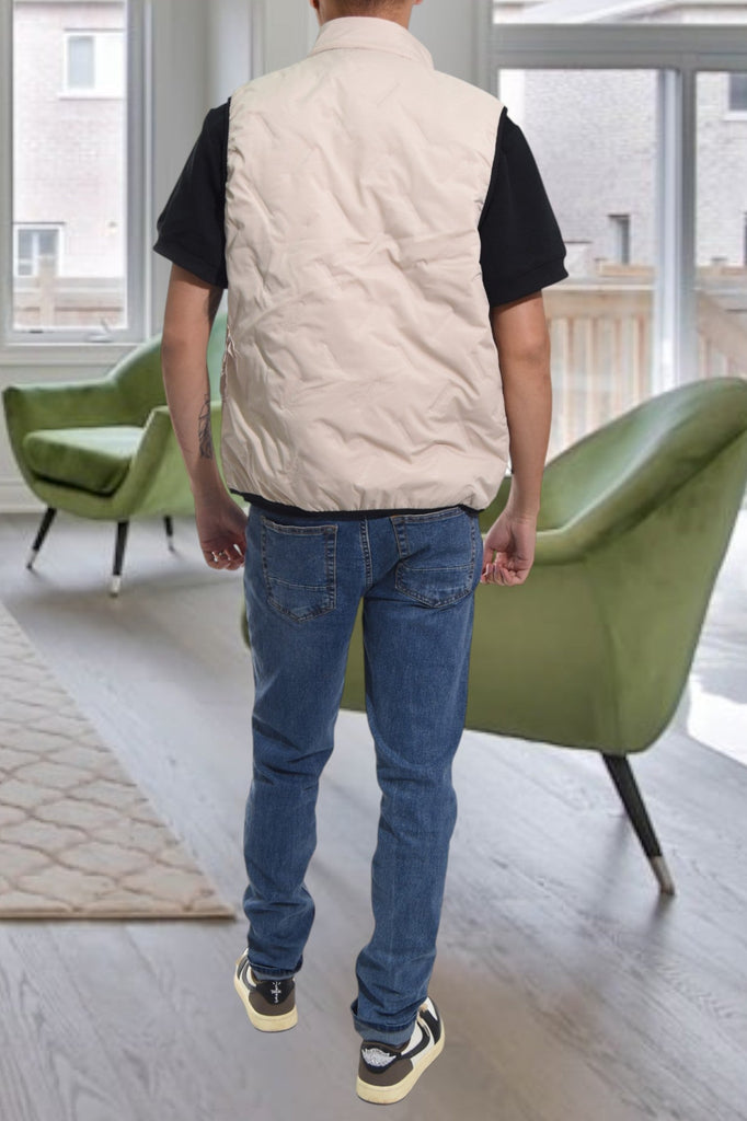 Mens Cream Body Warmer - StylePhase SA