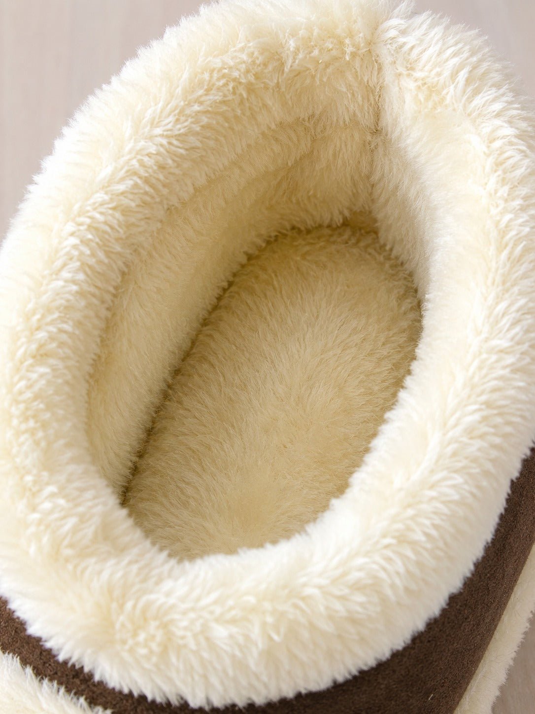 Mens Dark Brown Faux Fur Warm Shoe - StylePhase SA