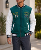 Mens Dark Green Printed Zip Jacket - StylePhase SA