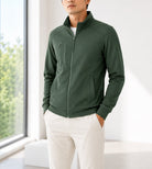 Mens Green Double Chest Zip Jacket - StylePhase SA