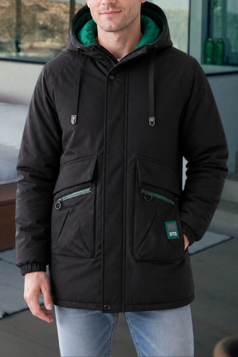 Mens Green Printed Jacket - DNA - StylePhase SA