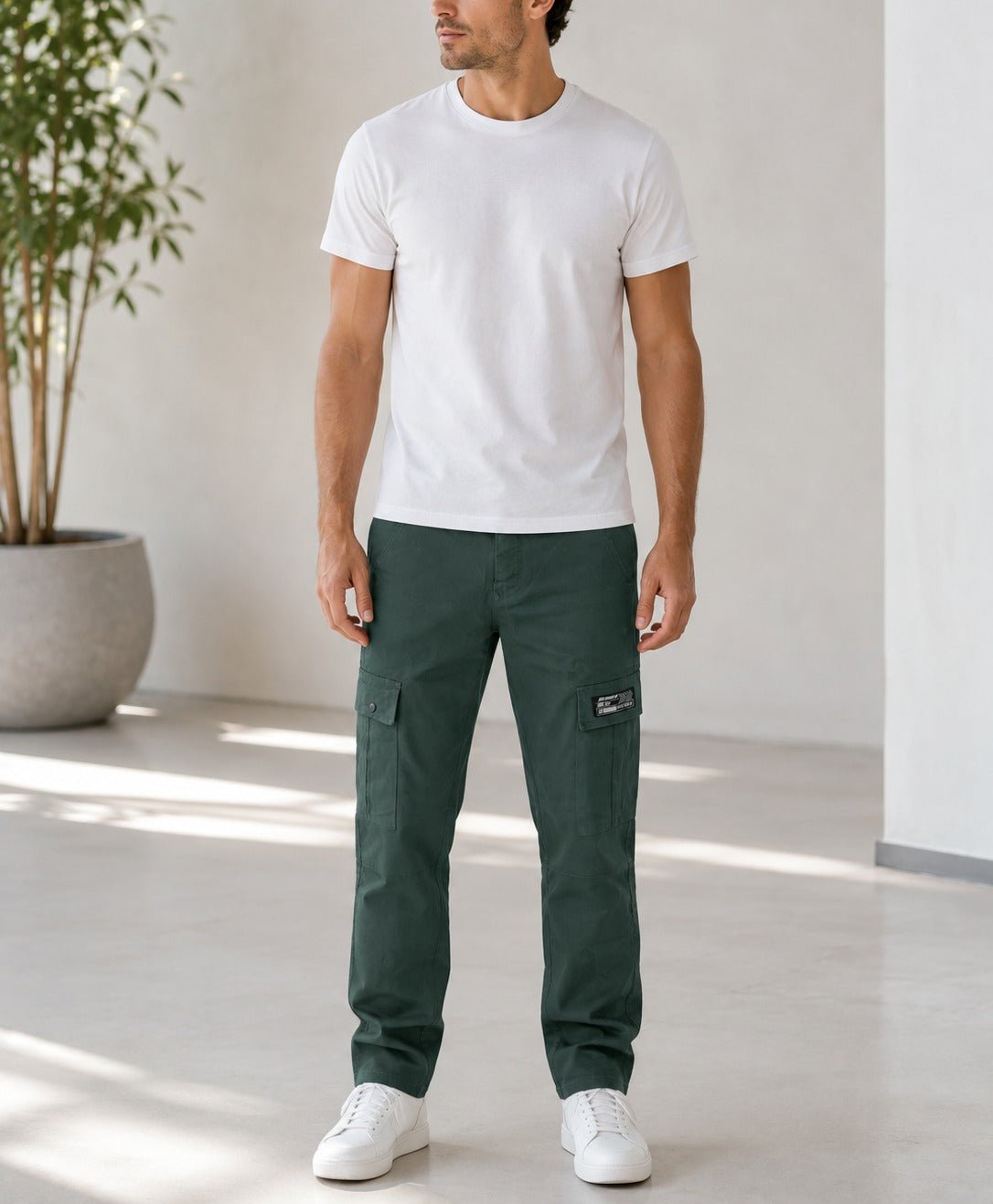 Men's Green Utility Cargo Pants - StylePhase SA
