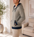 Mens Grey And Navy Front Waffle Jacket - StylePhase SA