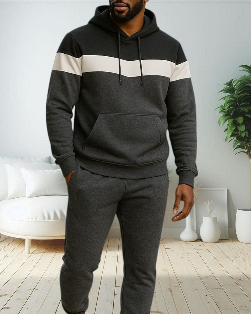 Mens Grey Hoody Tracksuit Set - StylePhase SA