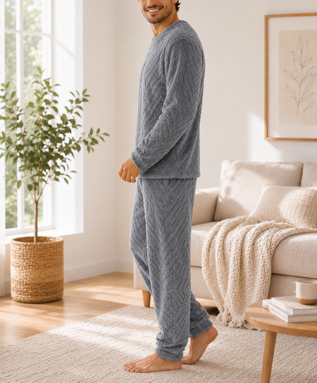 Men's Grey Plush Pj - StylePhase SA