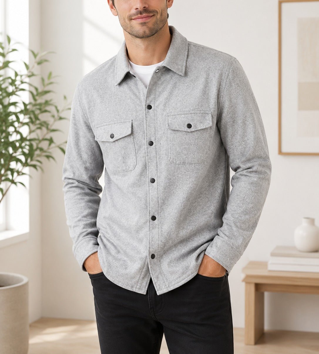 Mens Grey Shacket - StylePhase SA