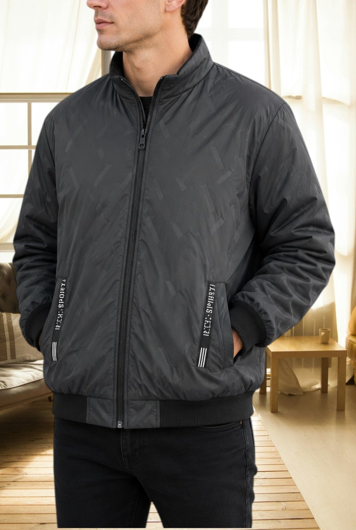 Men's Grey Side Pocket Jacket - StylePhase SA