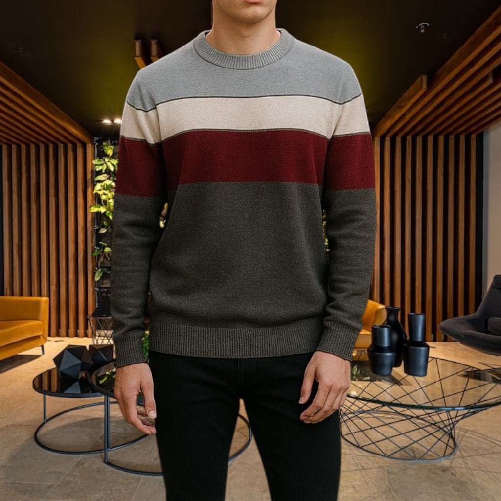 Mens Grey Stripe Jersey - StylePhase SA