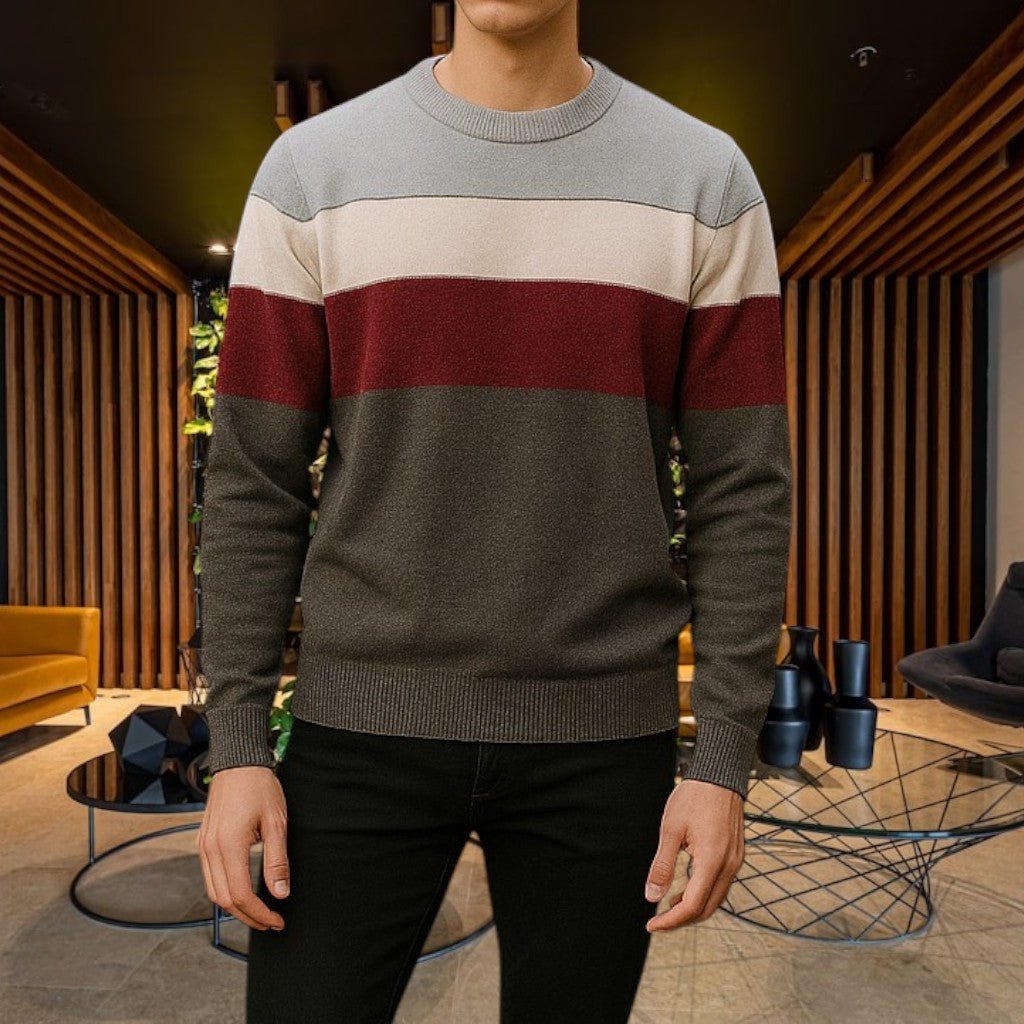 Mens Grey Stripe Jersey - StylePhase SA