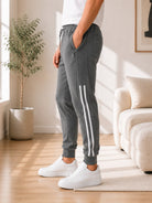 Men's Grey Stripe Track Pants - StylePhase SA