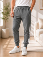 Men's Grey Stripe Track Pants - StylePhase SA