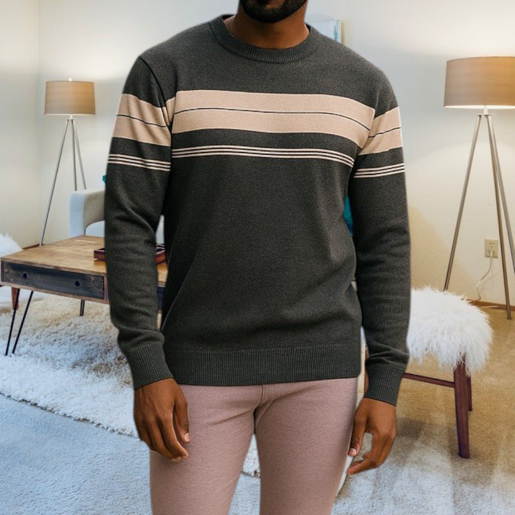 Mens Grey/Cream Color Block Jersey - StylePhase SA