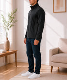 Men's High Neck Black Lined Jersey - StylePhase SA